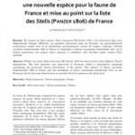 Stelis franconica BLÜTHGEN 1930 (Apoidea – Megachilidae – Anthidiini), une nouvelle espèce pour la faune de France et mise au point sur la liste des Stelis (PANZER 1906) de France
